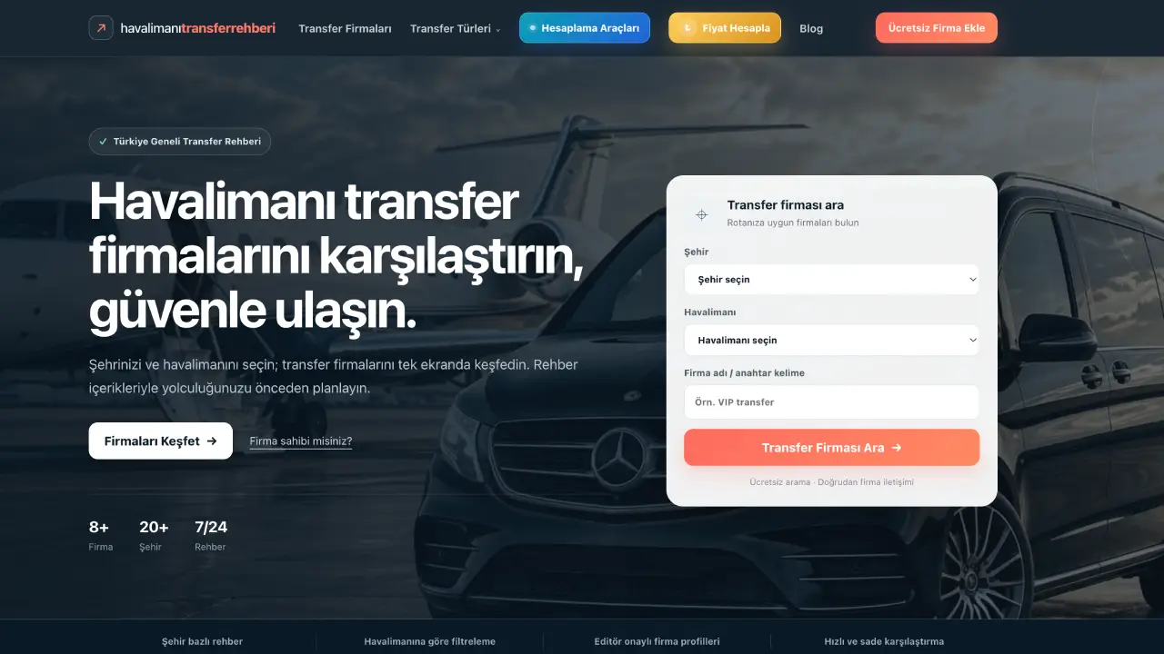 havalimanitransferrehberi.com tanıtım yazısı yayın sitesi