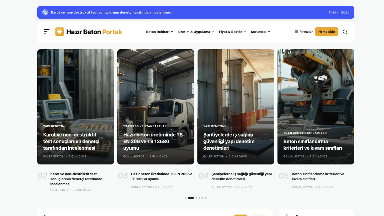 hazirbetonportali.com tanıtım yazısı yayın sitesi