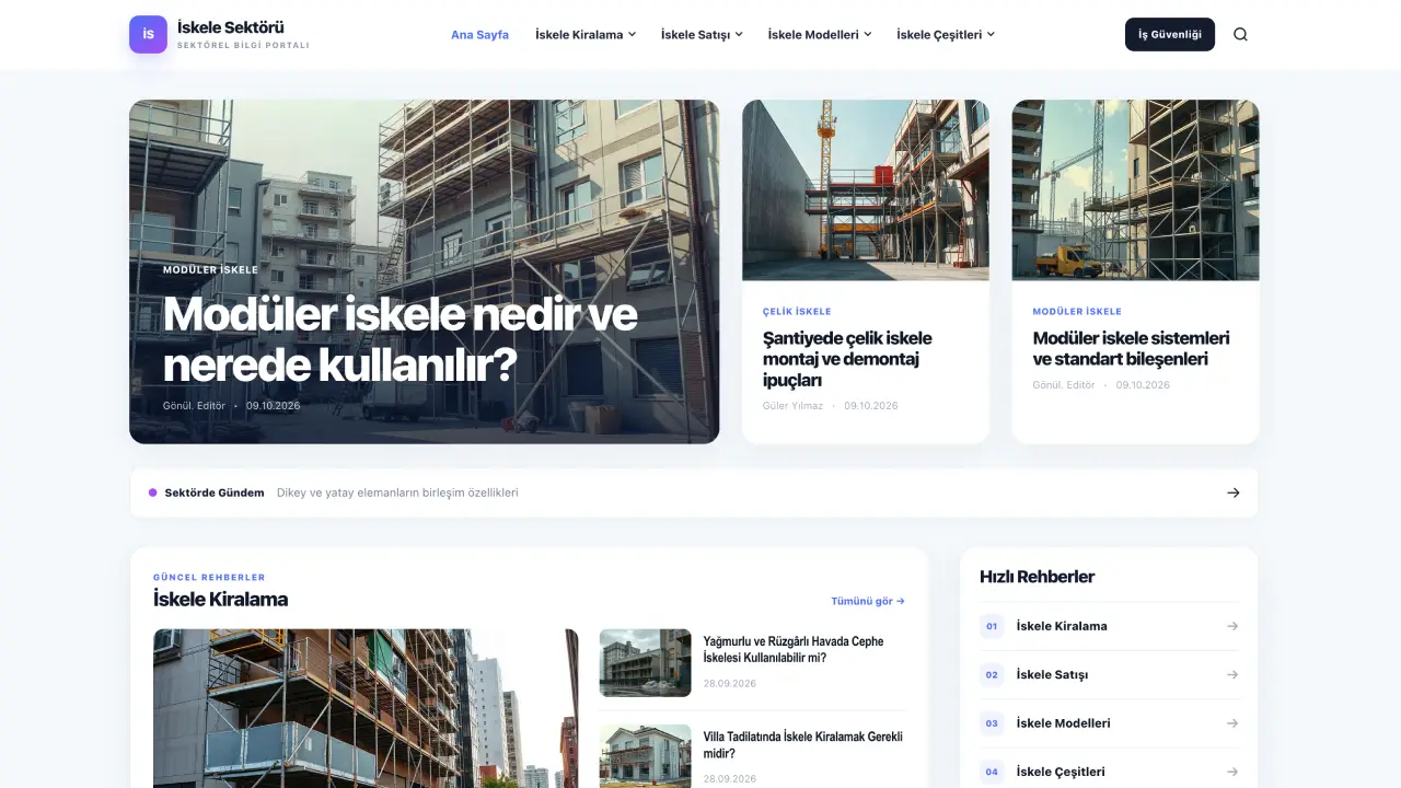 iskelesektoru.com tanıtım yazısı yayın sitesi