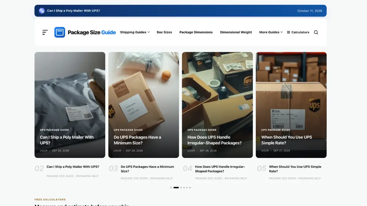 packagesizeguide.com tanıtım yazısı yayın sitesi