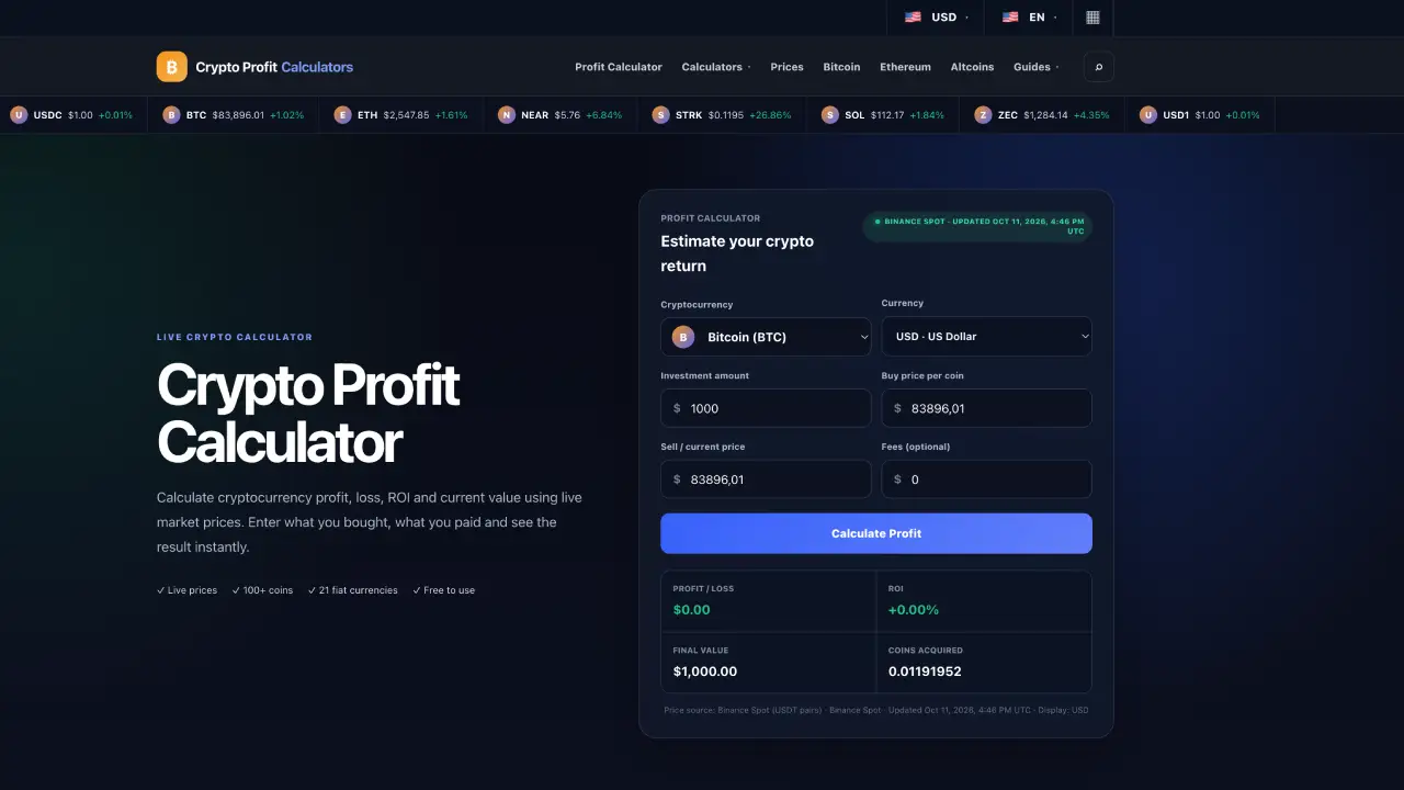 cryptoprofitcalculators.com tanıtım yazısı yayın sitesi
