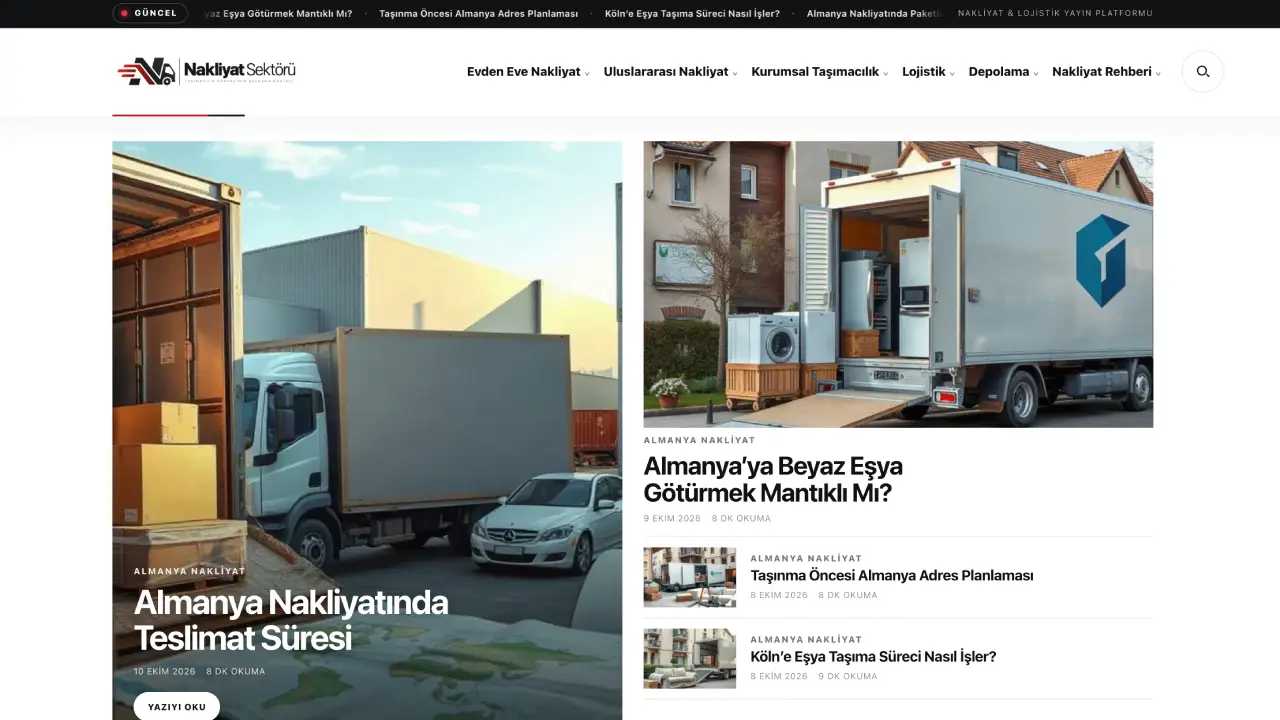 nakliyatsektoru.com tanıtım yazısı yayın sitesi