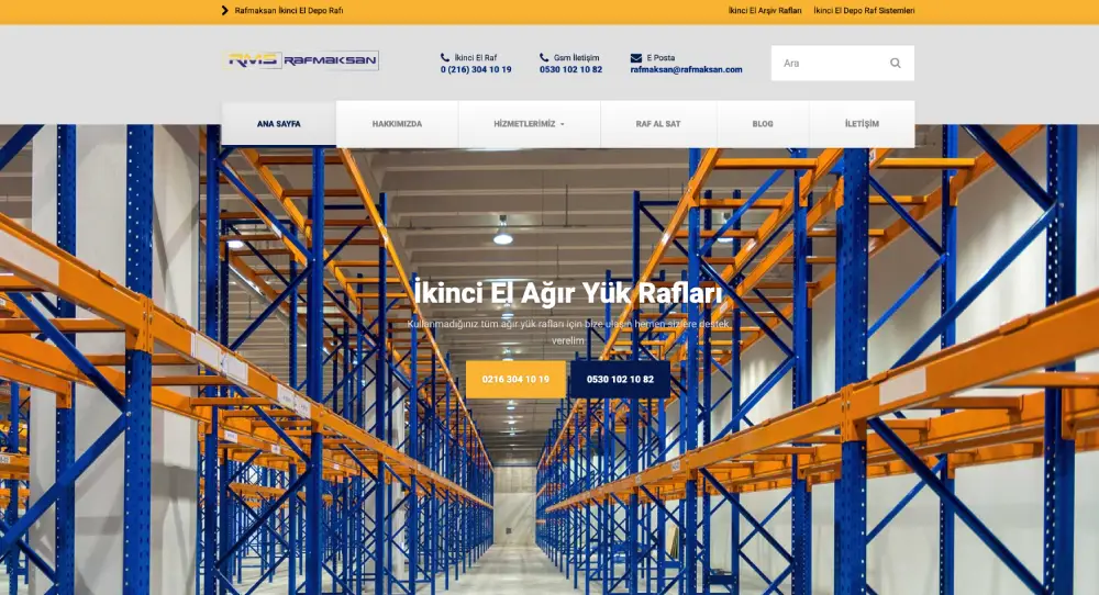 Rafmaksan web sitesi projesi