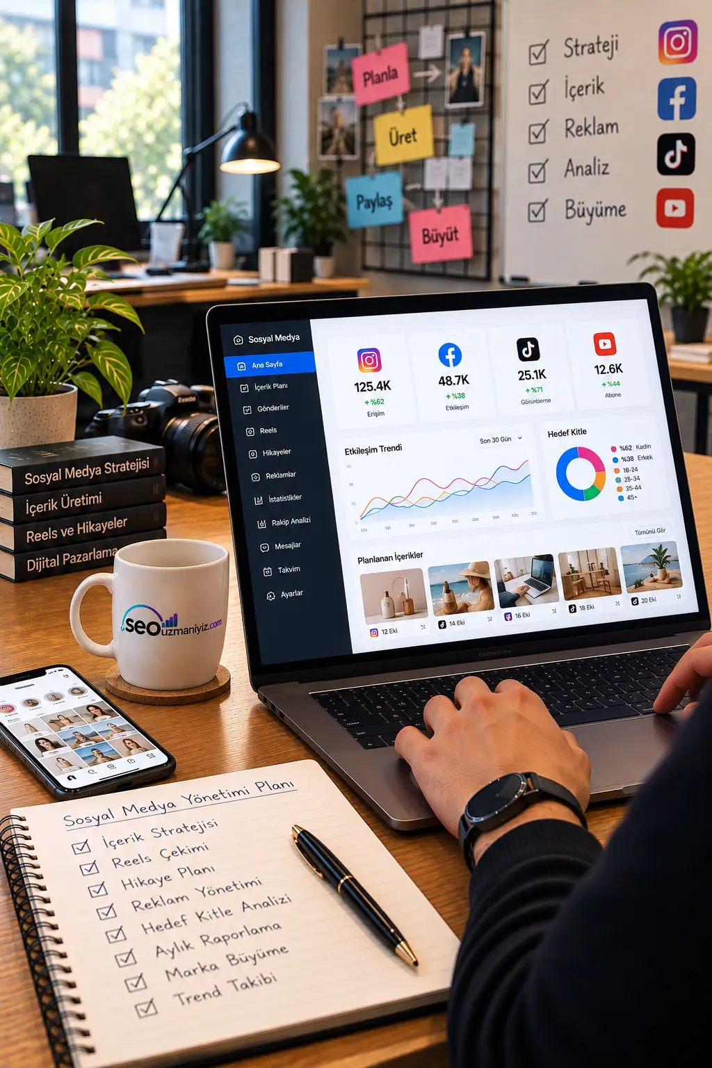Instagram Profil Optimizasyonu için sosyal medya yönetimi ve içerik planlama