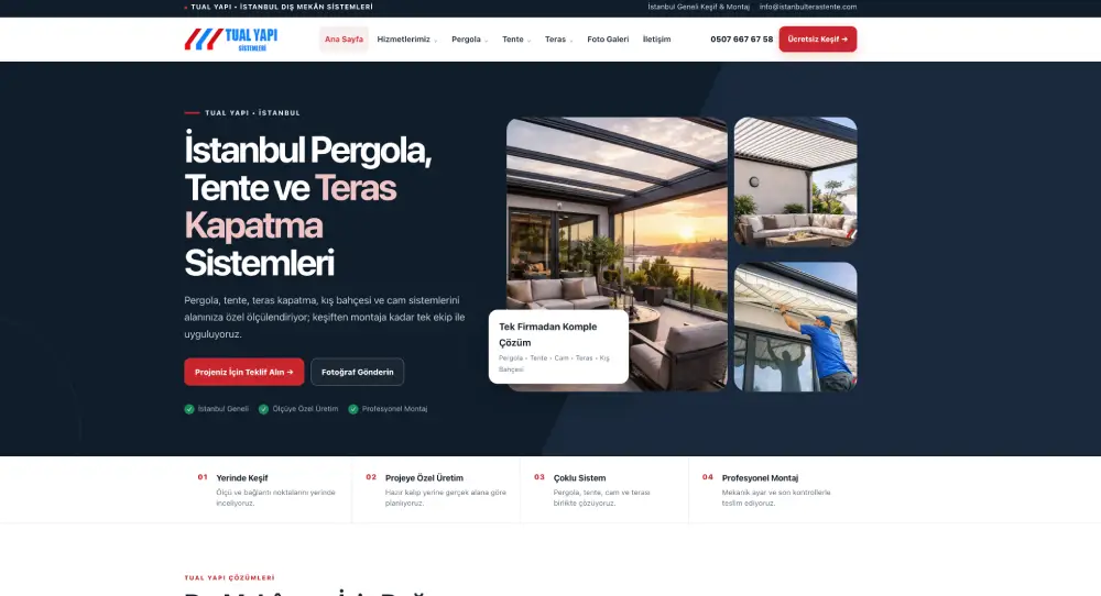 Tual Yapı web sitesi projesi