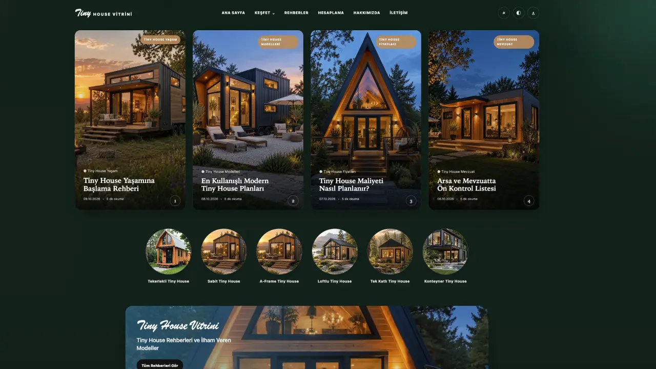 tinyhousevitrini.com tanıtım yazısı yayın sitesi